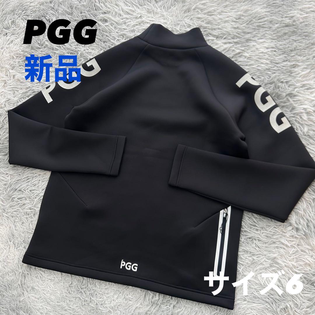 新品　PGG パーリーゲイツ　ハイネック　長袖カットソー　プルオーバー　ネイビー