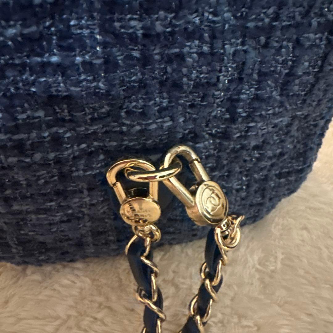 CHANEL 非売品メイクアップバッグ ネイビーツイード