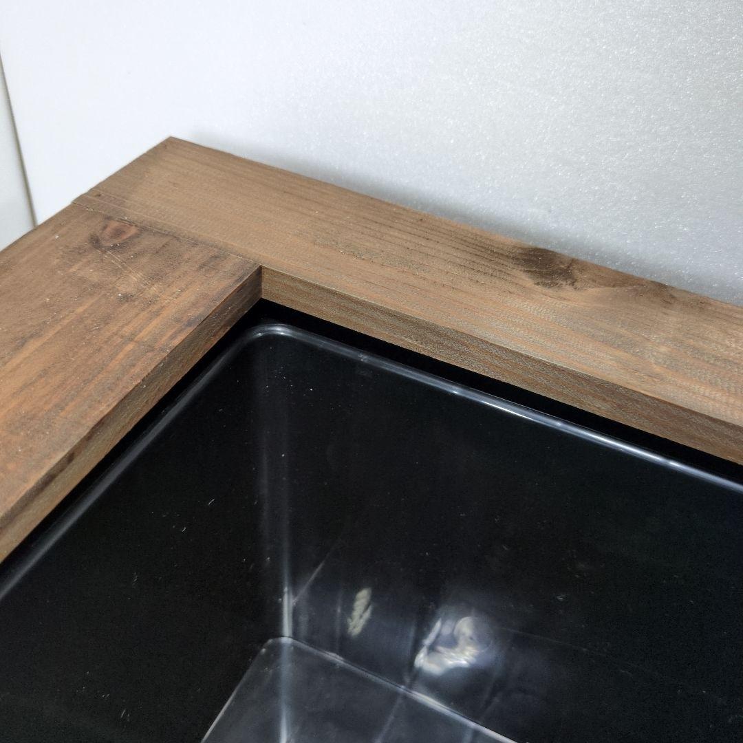 NV22 杉板カバーセット　オーバーフロー加工　木枠　ビオトープ　メダカ