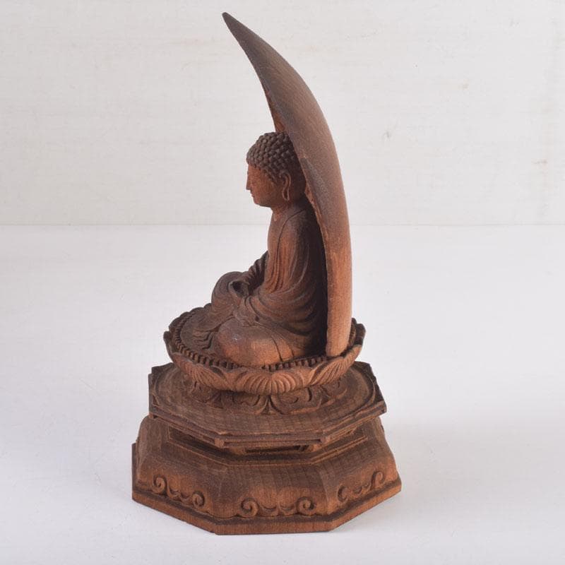 仏教美術　井波彫刻宗家　番匠屋刀　木彫　仏像　共箱　N　8371A