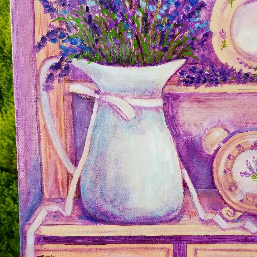 油絵　専用　いやしのラベンダーコーナー