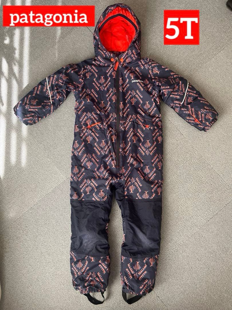patagonia パタゴニア　キッズ　スキーウェア　5T ネイビー×オレンジ