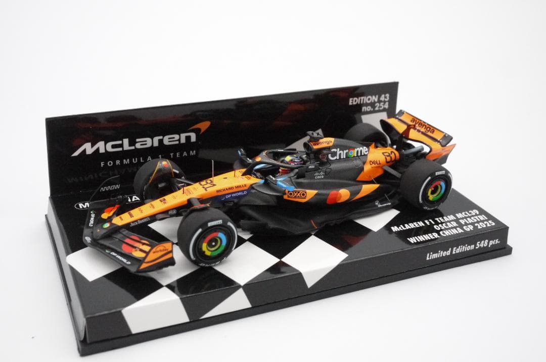 よもぎ1/43 マクラーレン MCL39 中国GP 優勝 O.ピアストリ