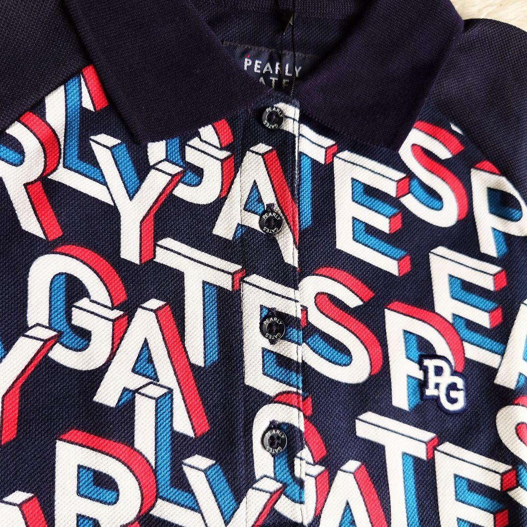 新品/タグ付き パーリーゲイツ 半袖 ポロシャツ 速乾 刺繍ワッペン PGロゴ