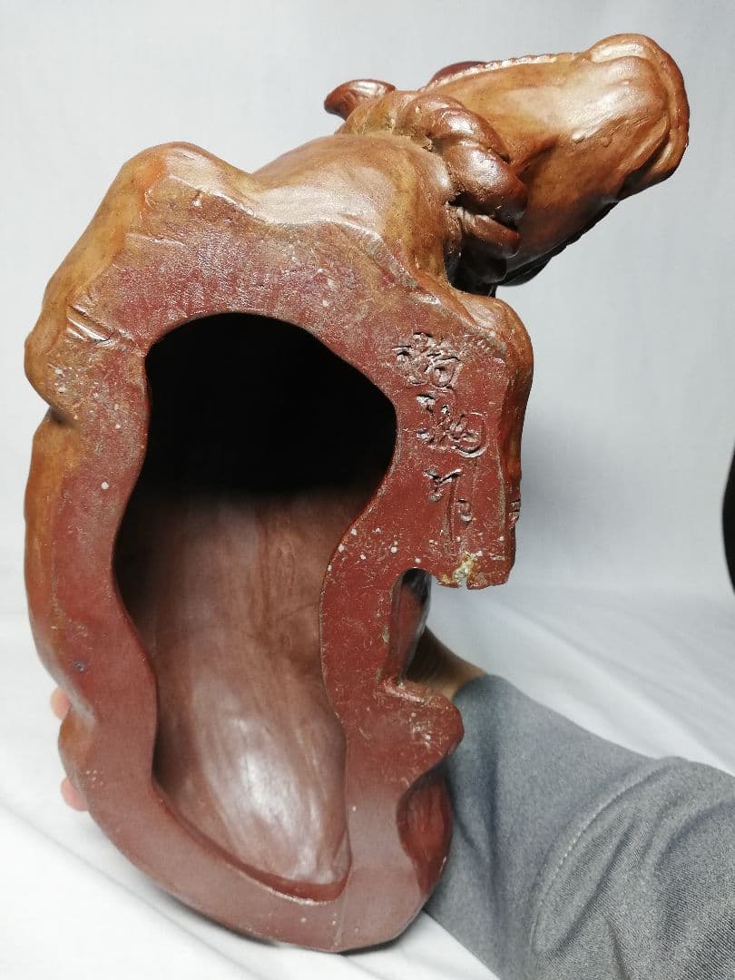 小野田瑞穂 備前焼 干支置物「丑」 共箱栞 縁起物 牛 丑年 工芸品 細工物