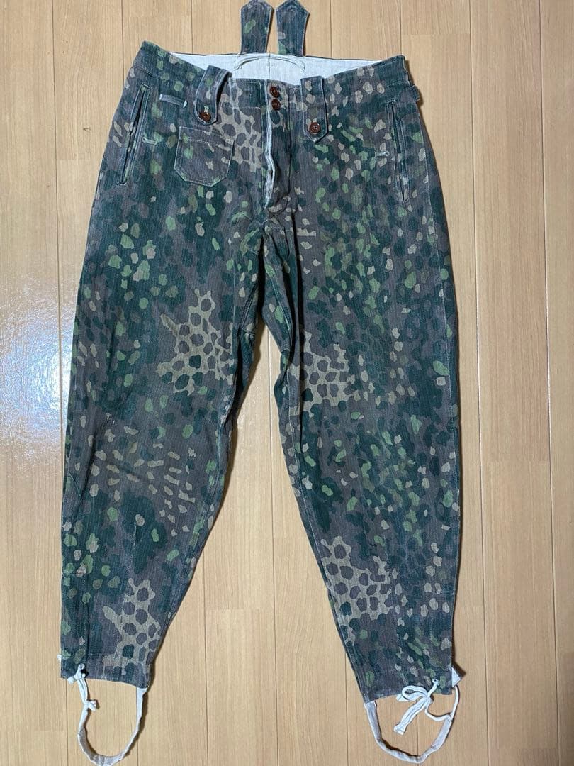 WWⅡ ドイツ軍　迷彩服 M44ドット迷彩 ズボン　Mサイズ　麻生地