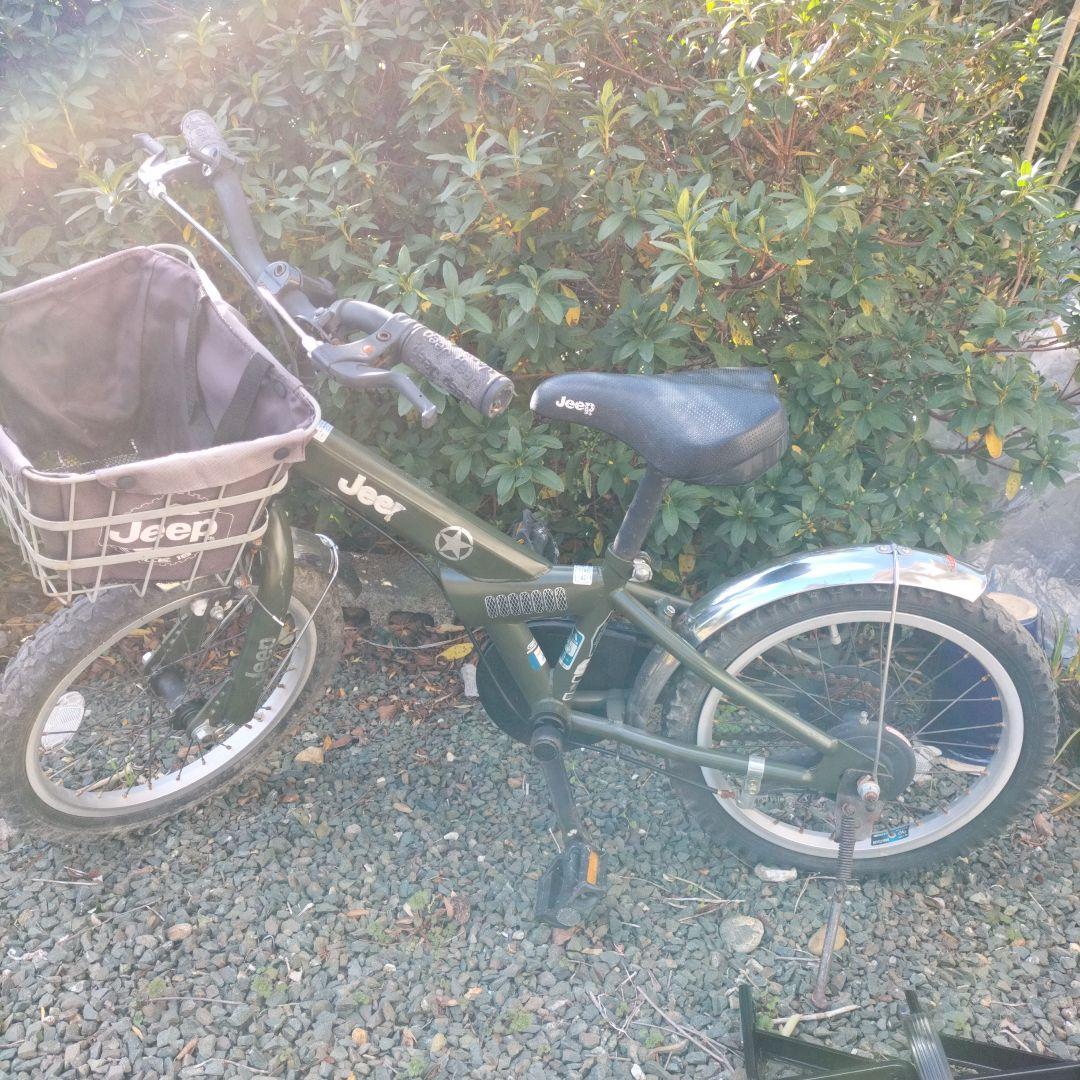 【難有】Jeep 幼児用自転車 オリーブグリーン★18インチ