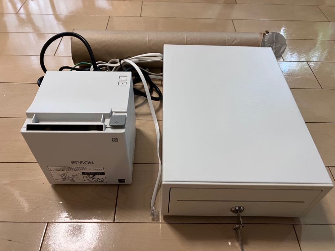 【美品】EPSON TM30UBE611+キャッシュドロワー+感熱紙5巻セット