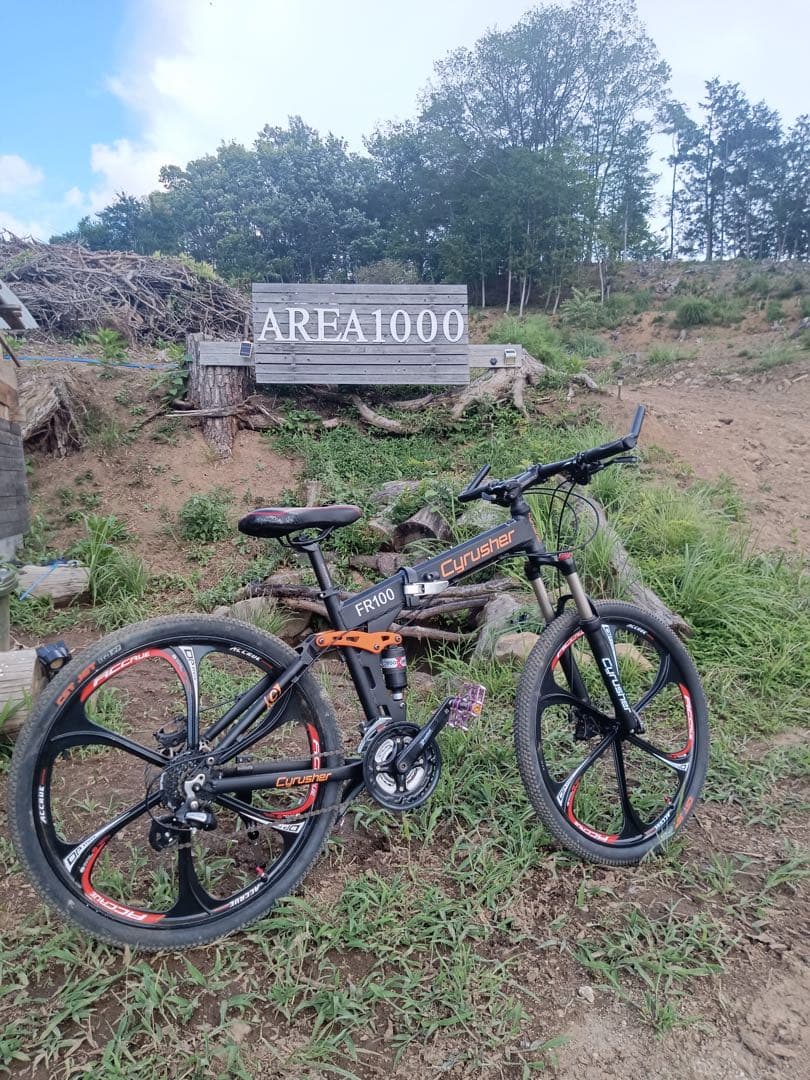 引取限定 FR100 マウンテンバイク ブラック/オレンジ 26インチ