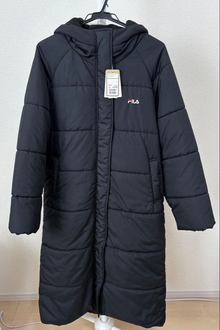 【新品】FILA　 撥水中綿ベンチコート　ブラック　レディース　Lサイズ