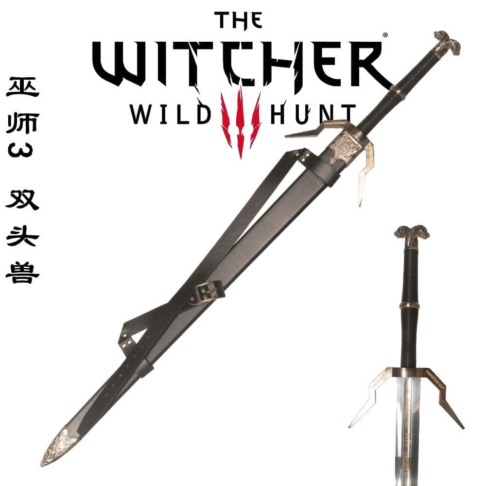 魔法使い3狂猟白狼鋼剣銀剣 日本刀 模造刀 居合刀