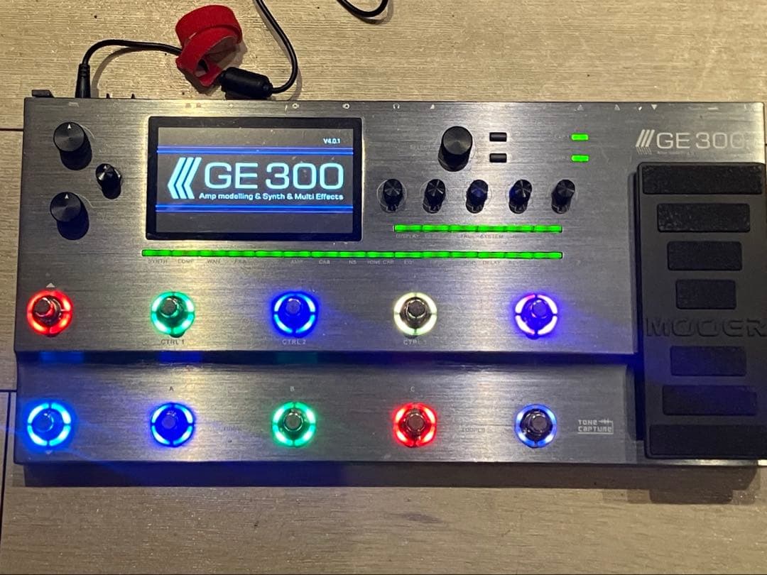 MOOER GE300 マルチエフェクター　フットスイッチカバー、DL説明書付