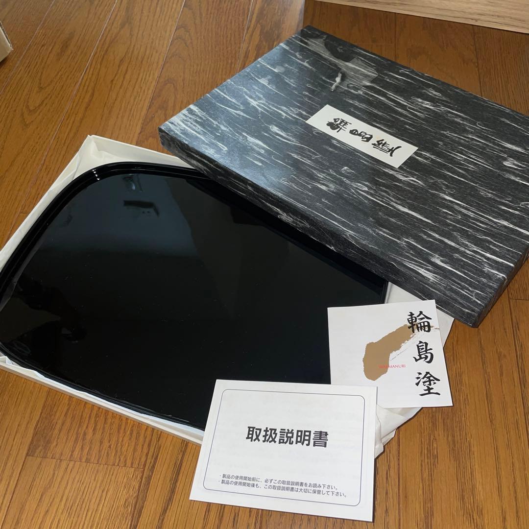 輪島塗お盆　未使用　黒