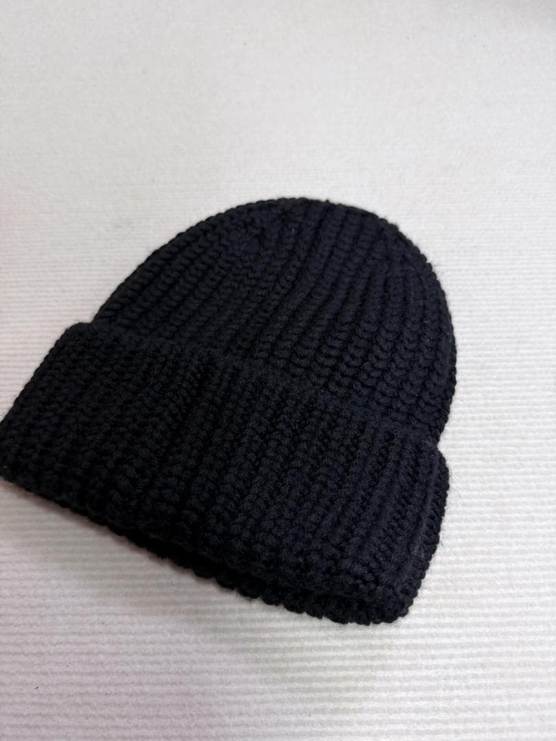 ブラック 刺繍 ニット帽