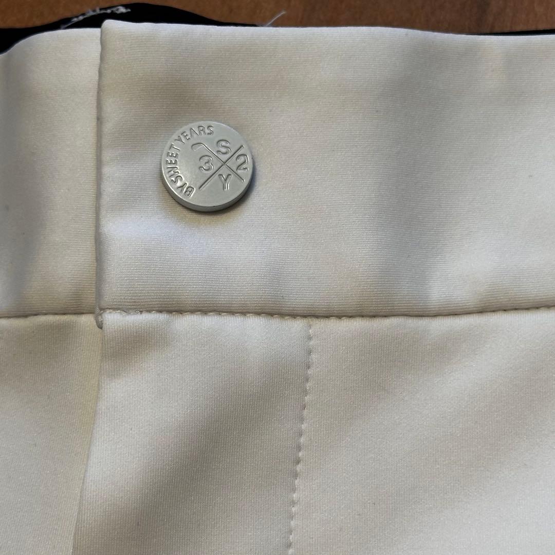 ロングパンツ　ハイストレッチ　ホワイト　メンズ　サイズXL 春夏秋