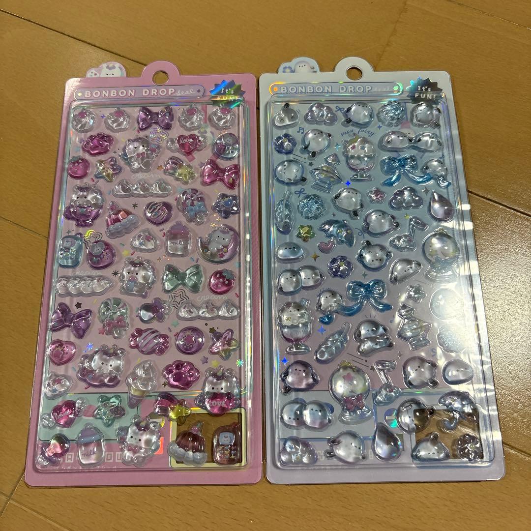 新品　ボンボンドロップシール　たまごっち　パワーパフガールズ　ミッキー　7種