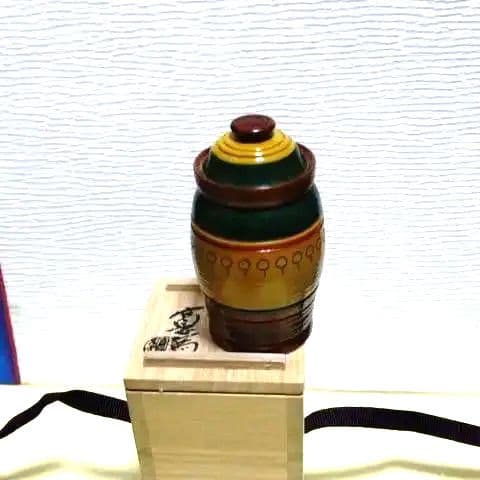 茶道具、煙草入、独楽塗、寛斉作、さ番