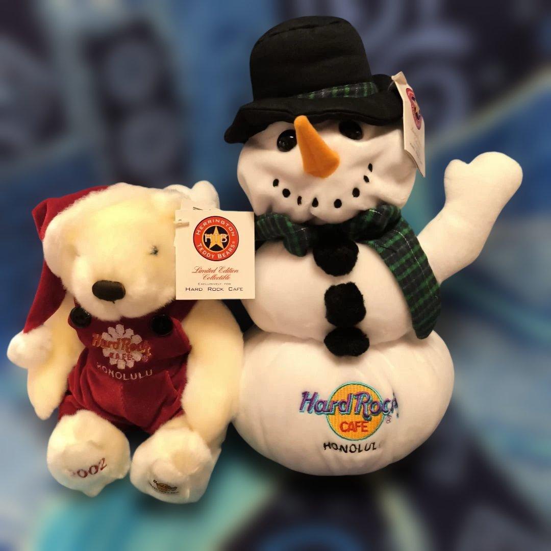 Hard Rock Cafe ハワイホノルルクリスマス　スノーマンとクマのセット