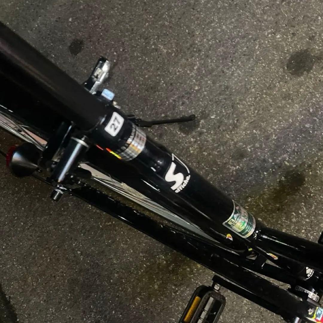 ママチャリ 自転車 27インチ シティサイクル ネイビー