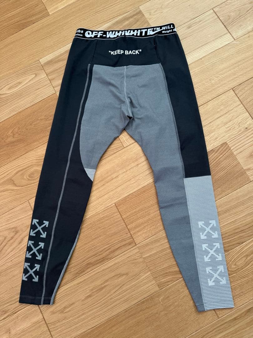 OFF-WHITE Nike トレーニングボトムス グレー　スパッツ