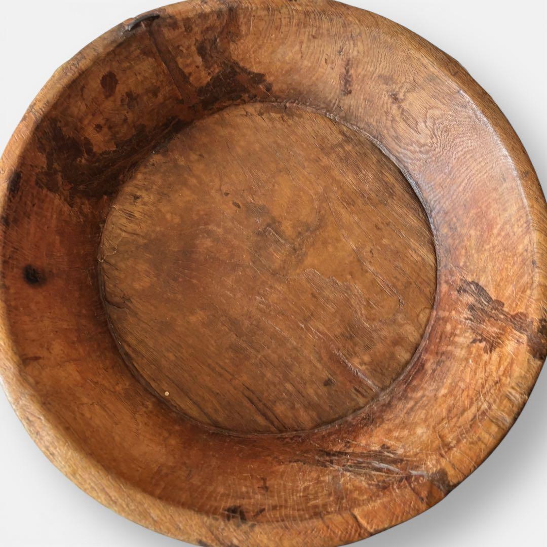 【民藝・プリミティブ】古木 くり抜き 木鉢 木桶 原木　花器含む 6点セット