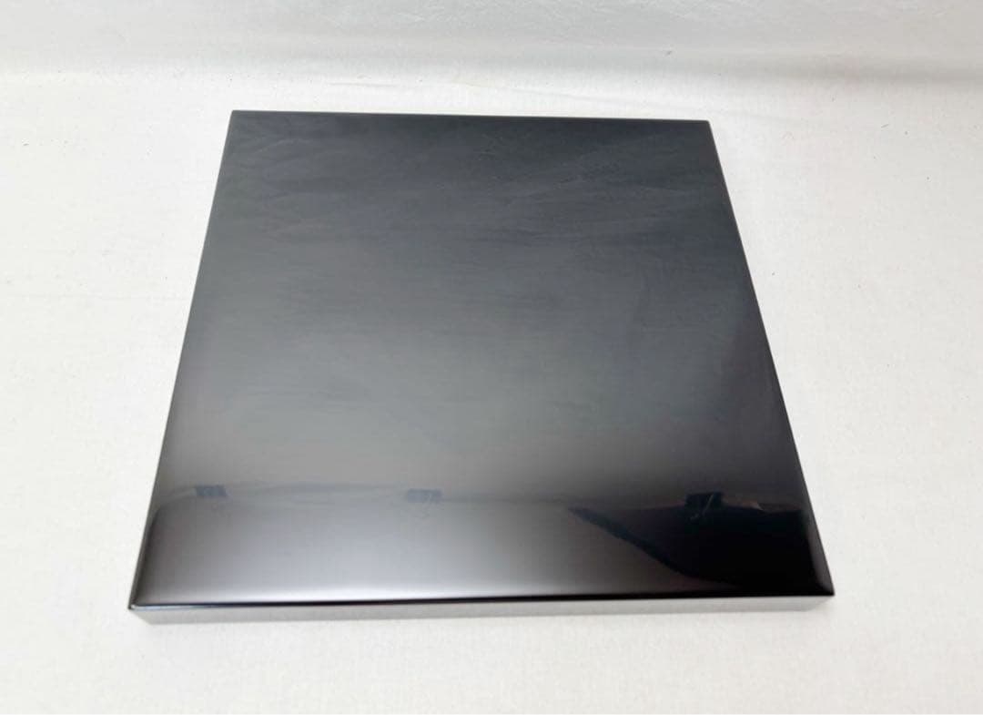 ほぼ未使用 懐石道具 木製黒真塗 会席膳 四方膳 5客揃 宴会盆 銘々盆 紙箱