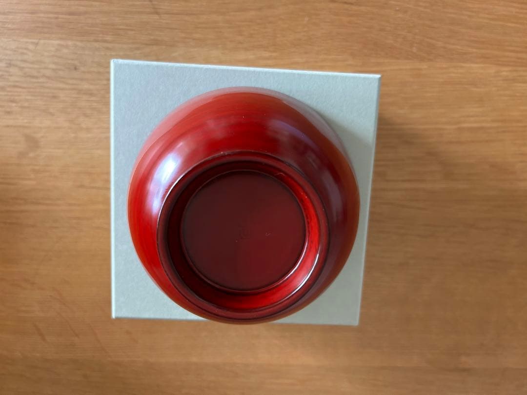 瀬戸　國勝　時代椀小六型　朱　美品