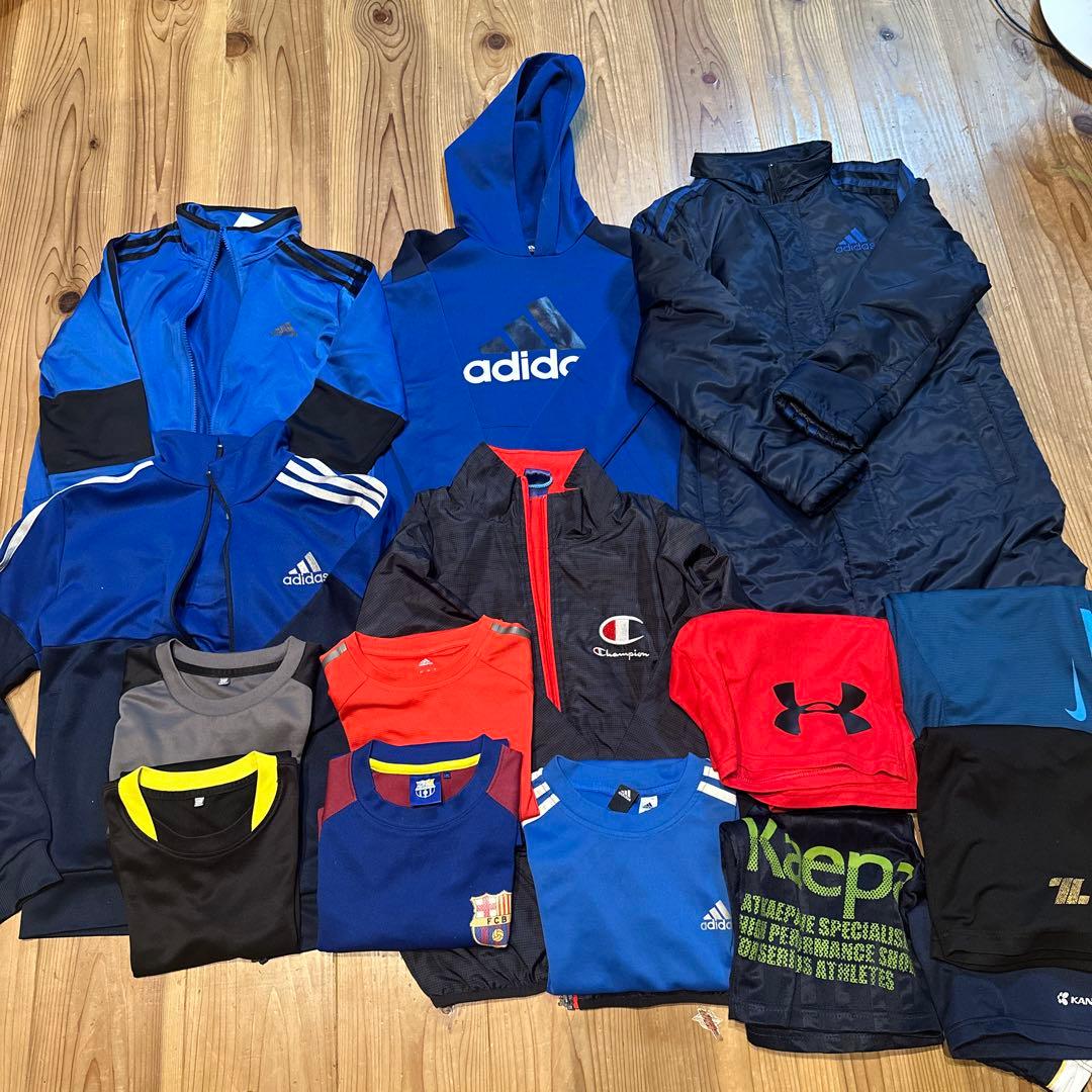 【長ズボン追加】サッカーウェア 17点セット Tシャツ・長パンツ・ショートパンツ