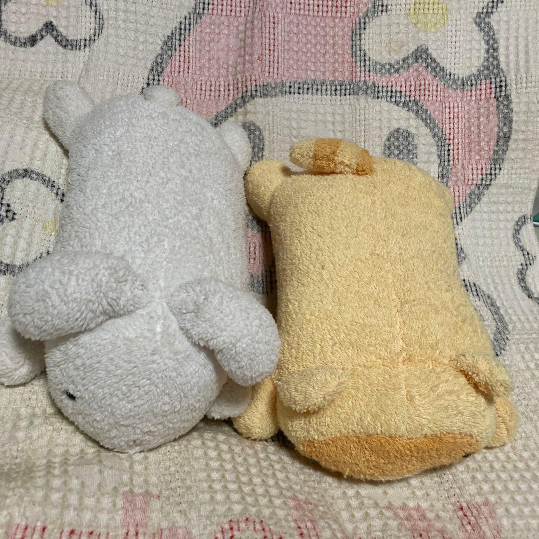 フリッカまつもと　ウサギ＆タヌキ　ぬいぐるみ　中古品　バラ売り不可