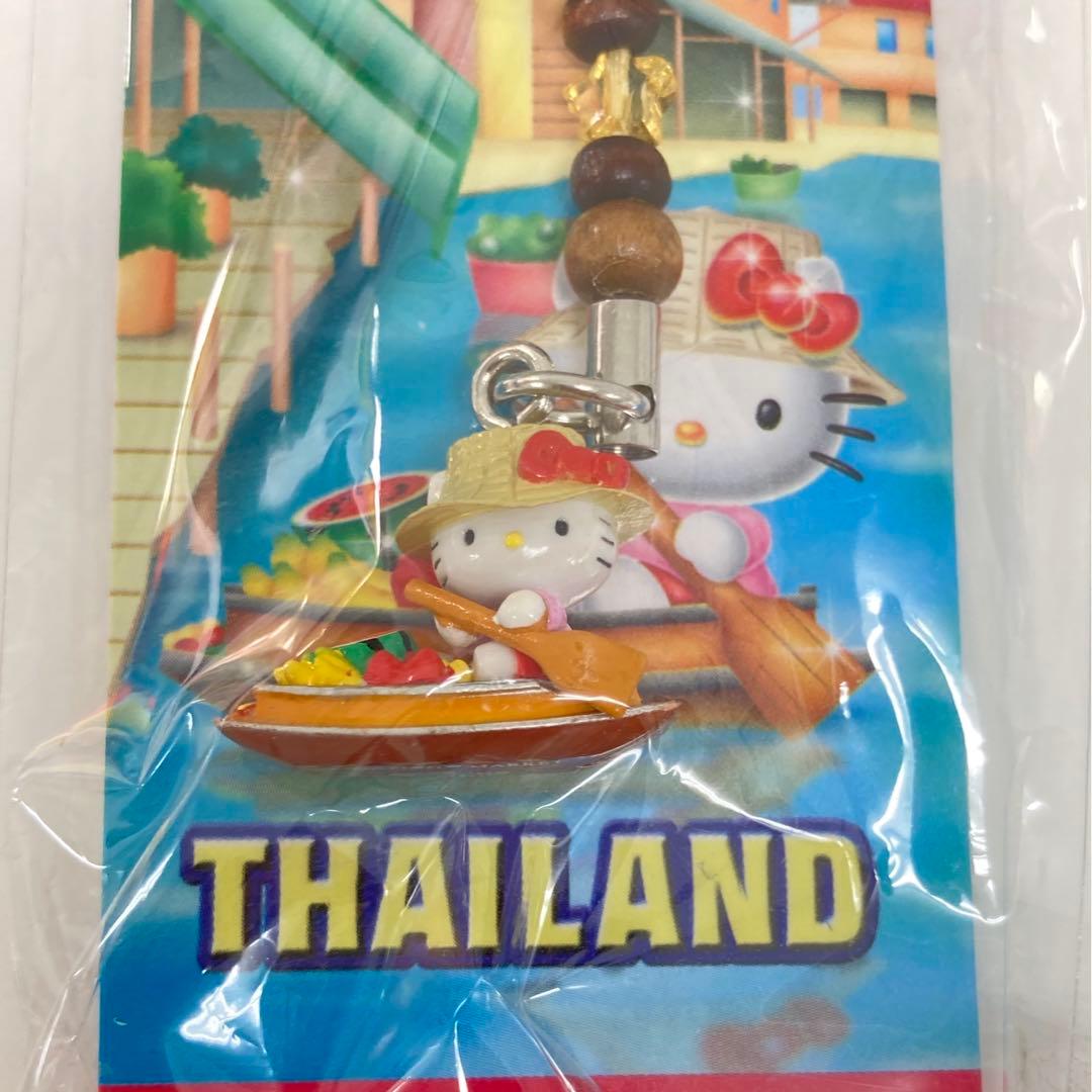 ◎未開封◎ タイ　限定 ハローキティ ストラップ 水上市場　Sanrio 根付け