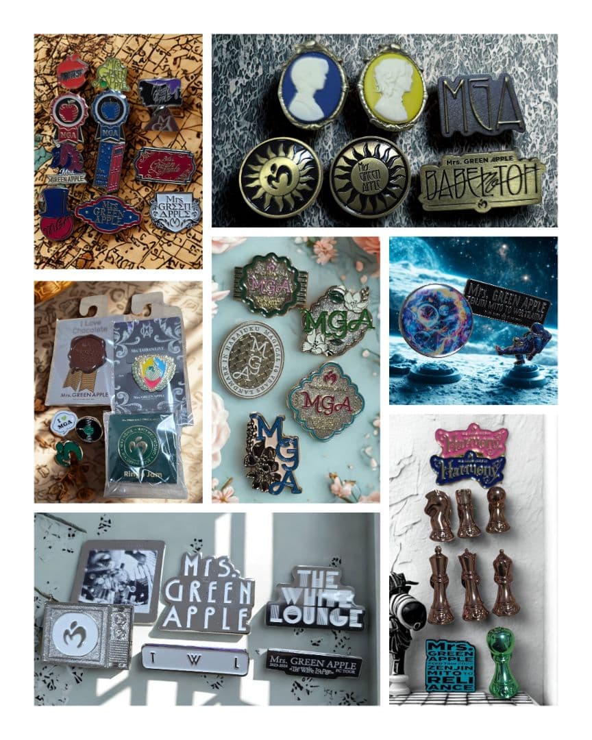 Mrs. GREEN APPLE ピンバッジ 缶バッジ フェーズ1も多数あり