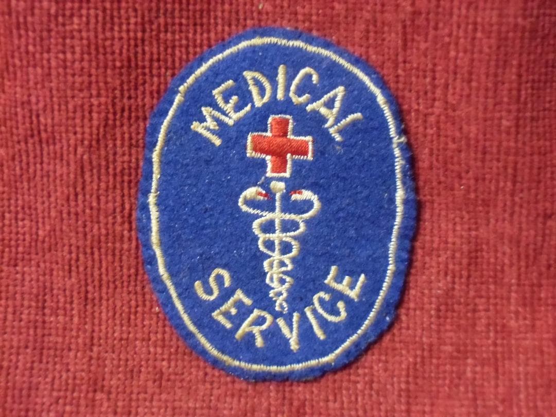 ★アメリカ軍/赤十字＊ＷＷ２占領下ドイツ＊メディカルサービスパッチ（実物）