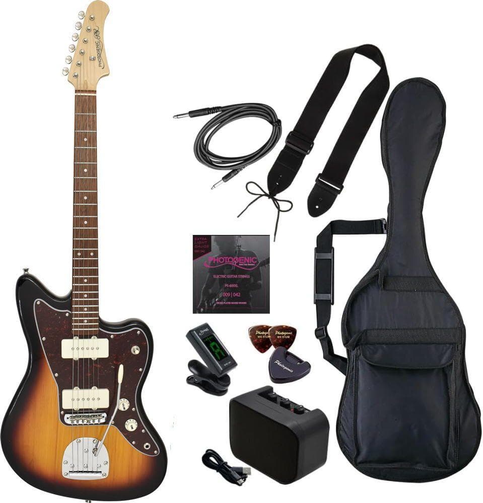 PhotoGenic ジャズマスタータイプ エレキギター3TS ライトセット
