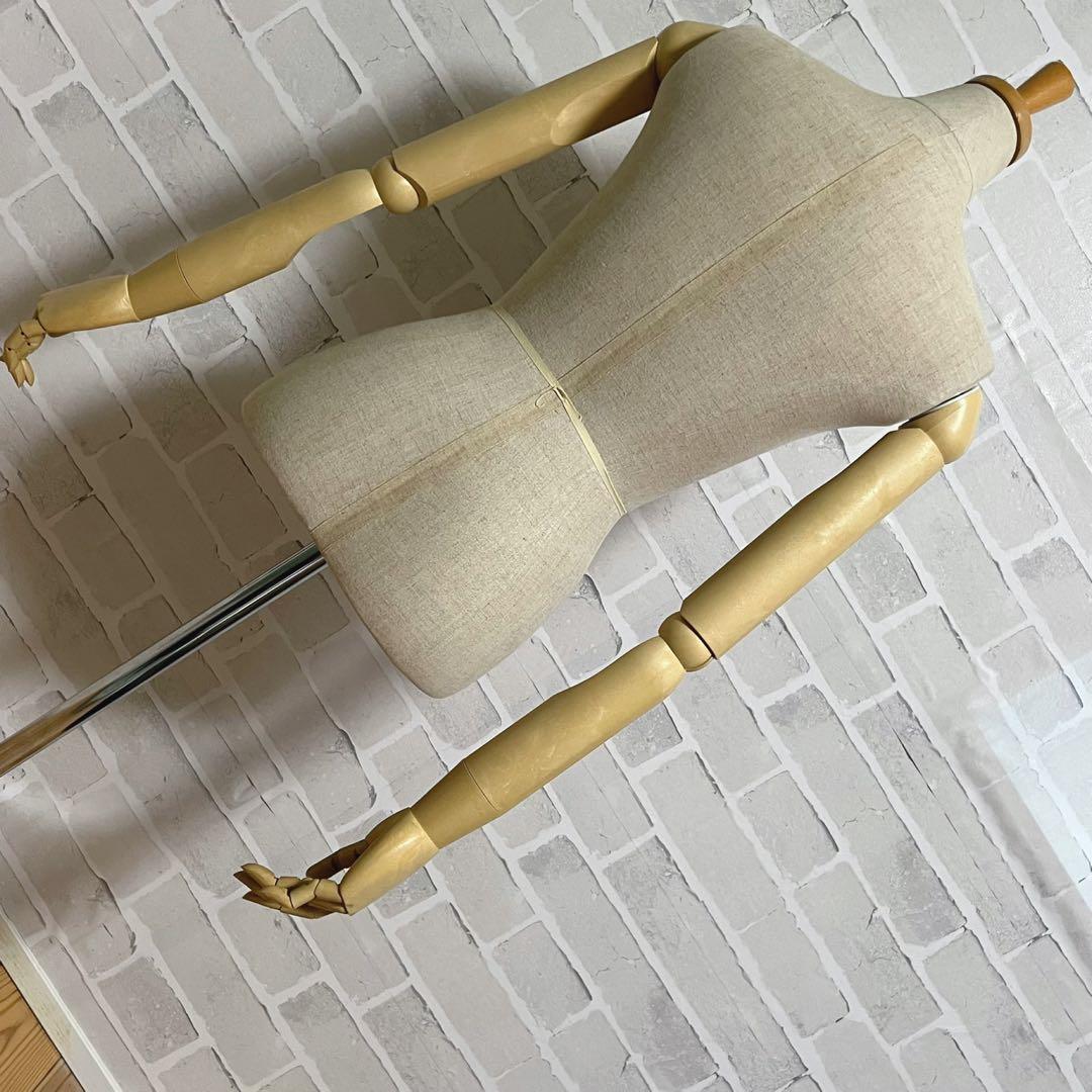 トルソー マネキン レディース 洋裁用 可動式アーム 高さ調整可能 撮影 着付け