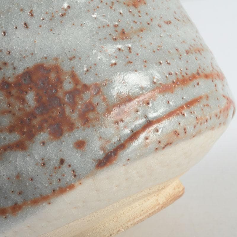 茶道具　人間国宝　荒川豊蔵作　志野茶碗　共箱　V　9572