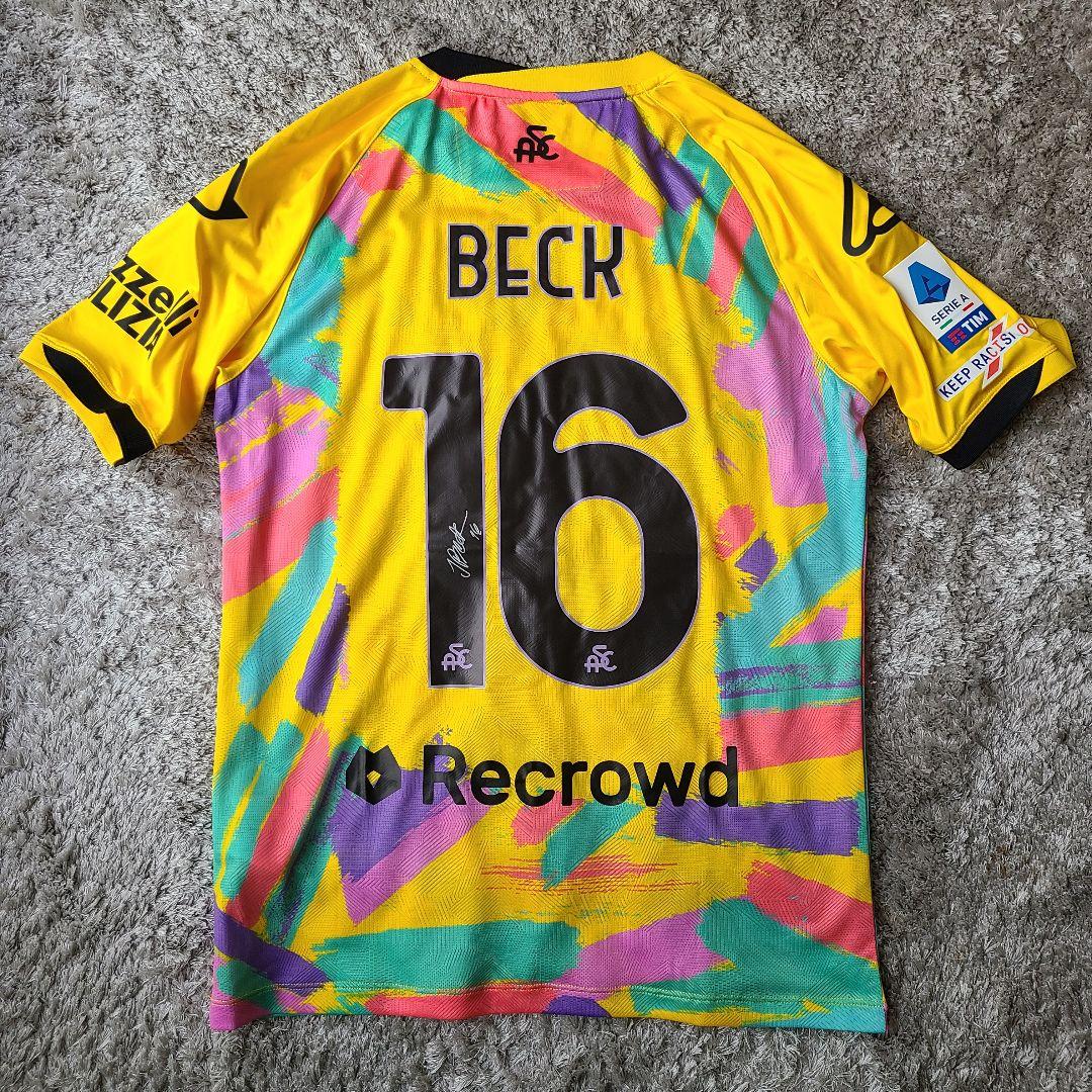 選手支給品サイン入り ジュリアス・ベック スペツィア・カルチョ サード