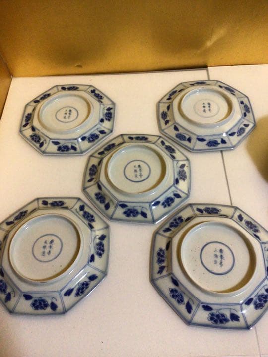 蔵出し『蔵春亭三保造』八角皿　９枚