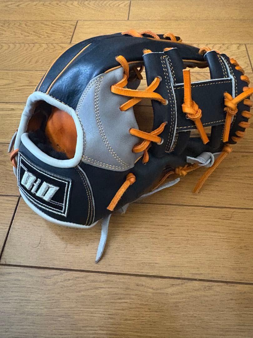 DiO 硬式野球グローブ 黒/オレンジ