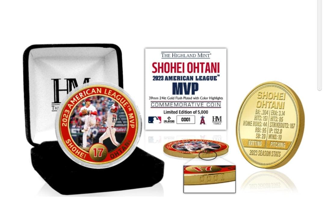 大谷翔平2023　ＭＶＰ受賞記念ゴールド