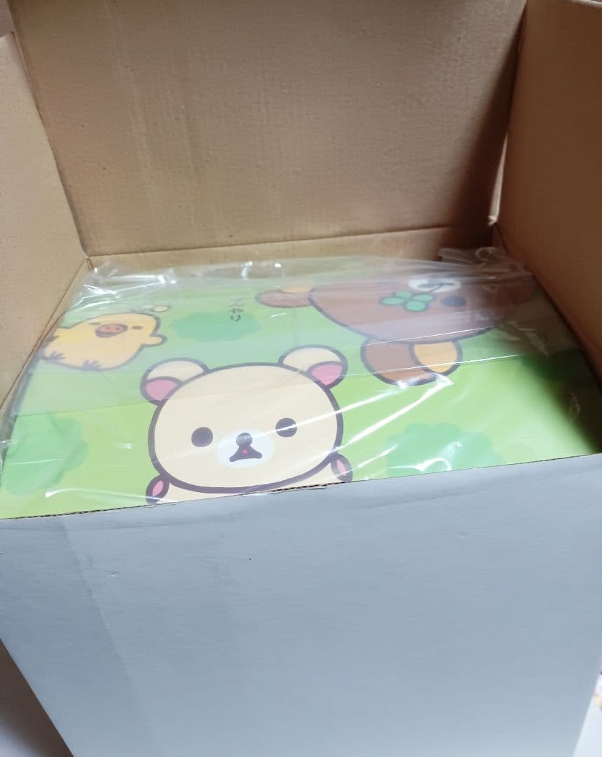 リラックマ　ペーパーBOX　お外でごろん　ジュエリーボックス 引き出し二段　緑