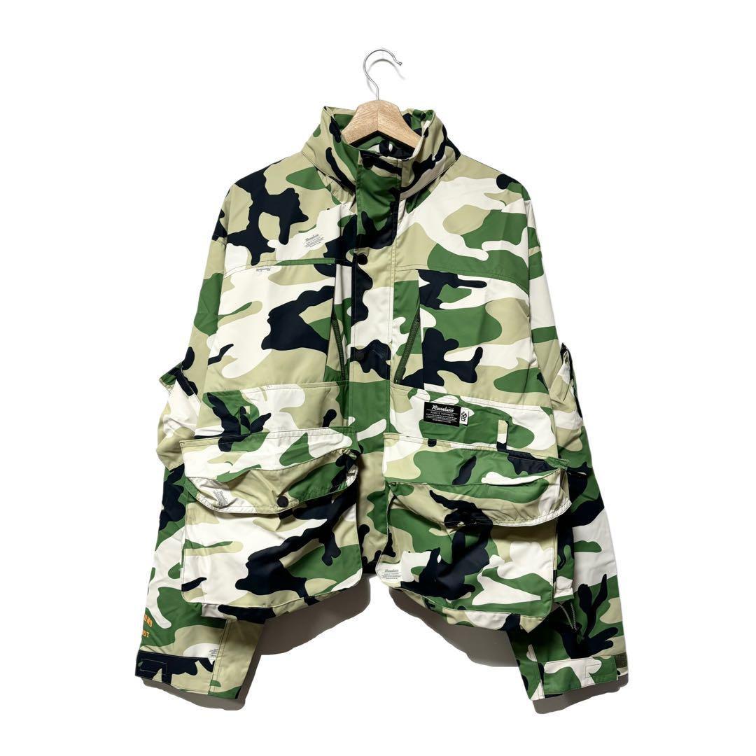 新品 ラッセルノ ゴルフ 2Way カスタム ロング ジャケット カモ XL 6