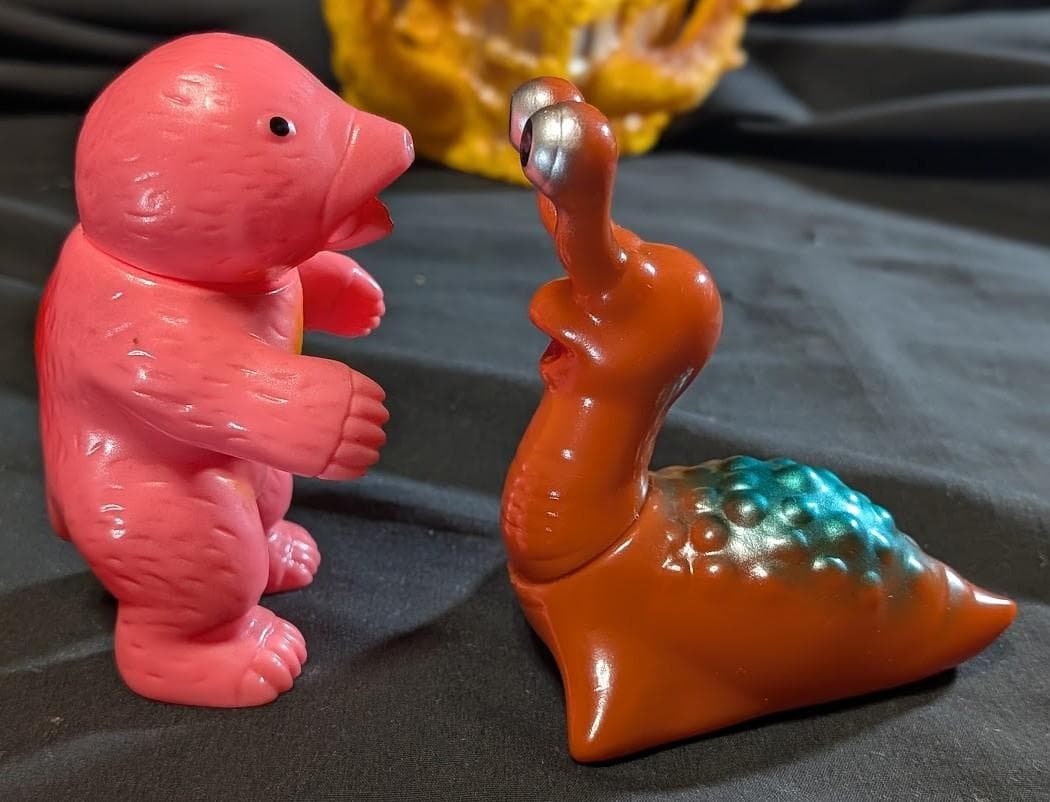 マンモスフラワー（マーミット）＆ナメゴン・モングラー（Ｍ１号）ソフビ３体セット