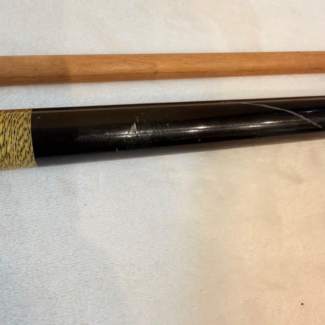 ビリヤードキュー 2ピース 糸巻きグリップ 木製シャフト 中古