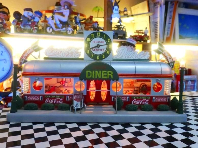 爆レア★絶版★コカコーラ ダンバリーミント アメリカンダイナー ジオラマクロック