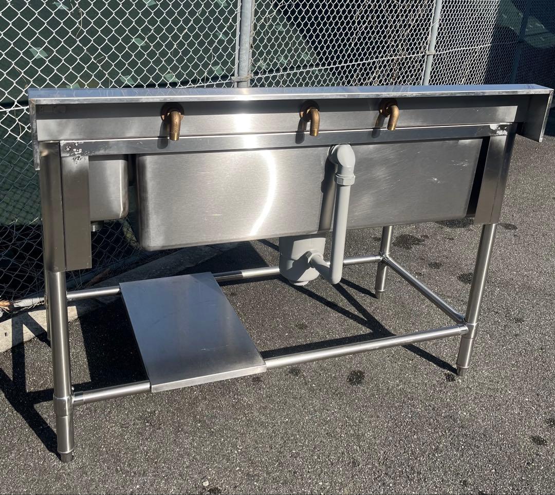 ステンレス1槽ダスト付きシンク 流し台　業務用　1200×600×800