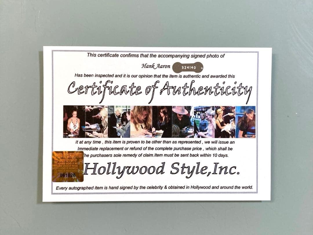 ハンク・アーロン直筆サイン入り超大型写真…