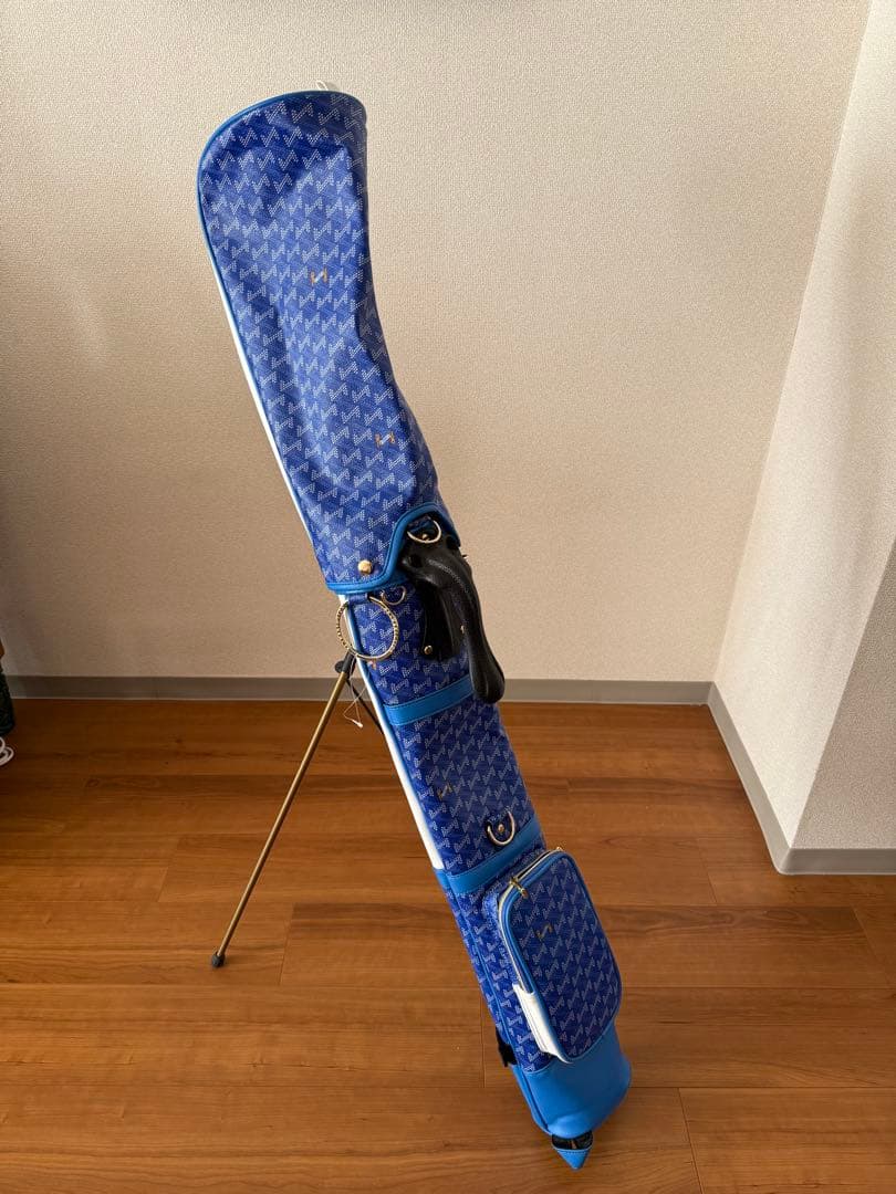 【1回のみ使用】レザレクション セルフスタンドバッグ アルデア 幾何学柄 ブルー