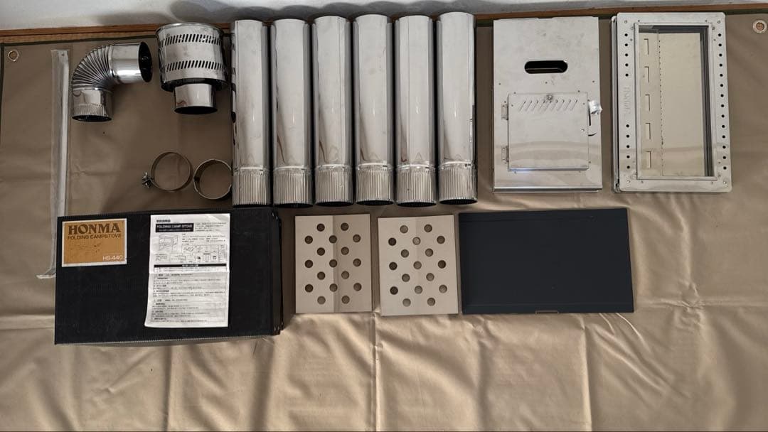 【ダンパーセット】ホンマ製作所　フォールディングキャンプストーブ　HS-440