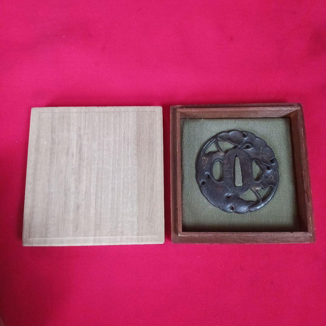 鍔　武州住 正芳　当時物　鉄地　刀　武具