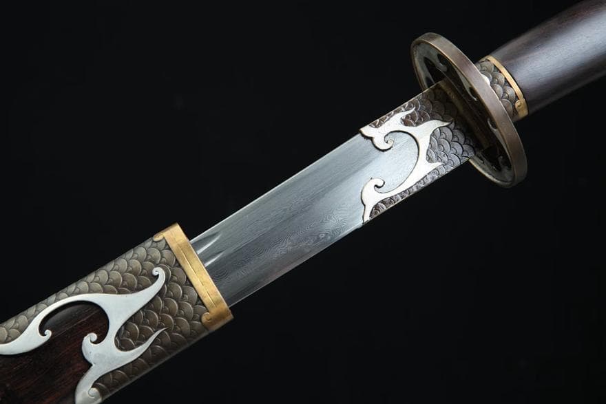 三色銅26寸火鱗神刀 模造刀 居合刀 武士道 武具 漢剣 唐刀 龍泉剣 手鍛造打